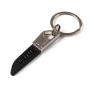 View Leather Tipped Keyring Grey Full-Sized Product Image 1 of 5